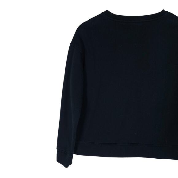 Etam Weekend Womens Sweatshirt EU 38 Black Graphic Pullover Minimalist Gothcore - Picture 8 of 13